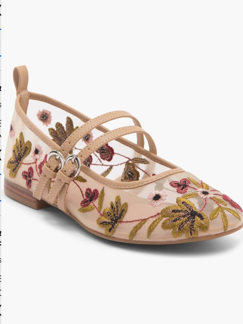 Abound Galantis Floral Mesh Mary Jane Flats 8.5 NIB